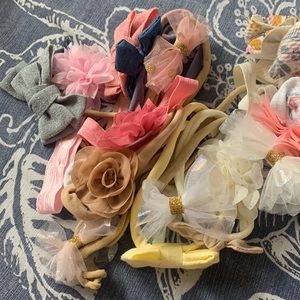 Multiple baby girl headbands